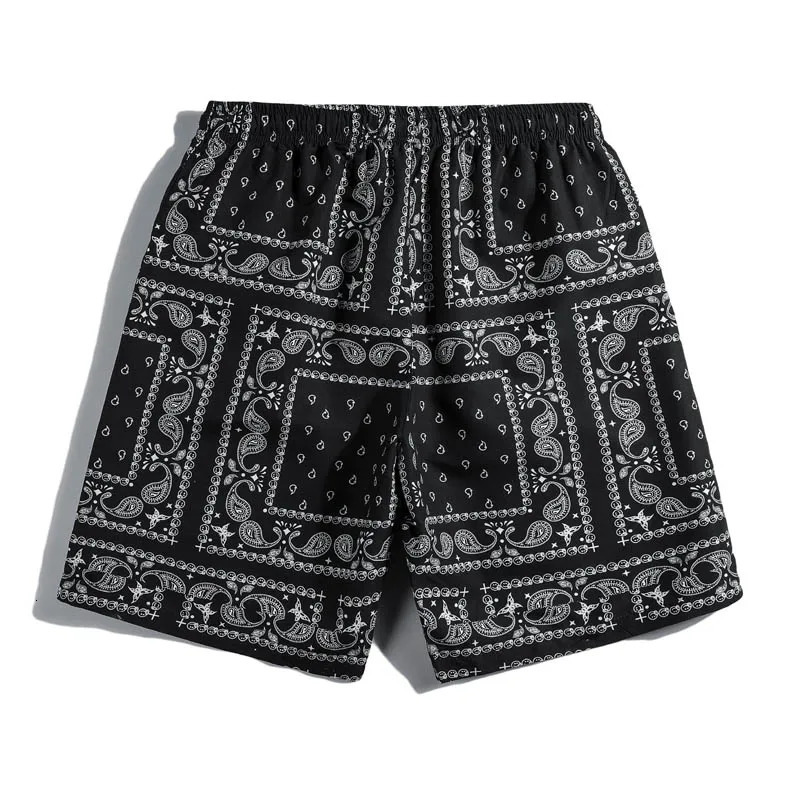 Paisley Boho 3D Print Hawaiian Beach Shorts Men Women Cashew Flower Trunks Casual Surfing Board Swimwear Kids Clothing 250208