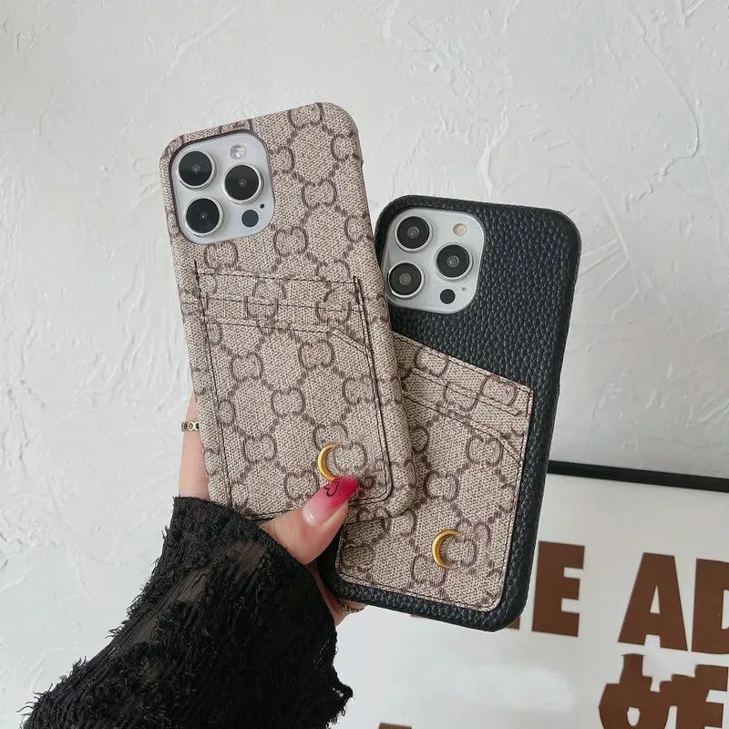 G Designer Cell Phone Cases For iPhone 16 15 14 13 12 11 Pro Max X XS XR 7 8 Plus Card Pocket Shockproof Back Cover