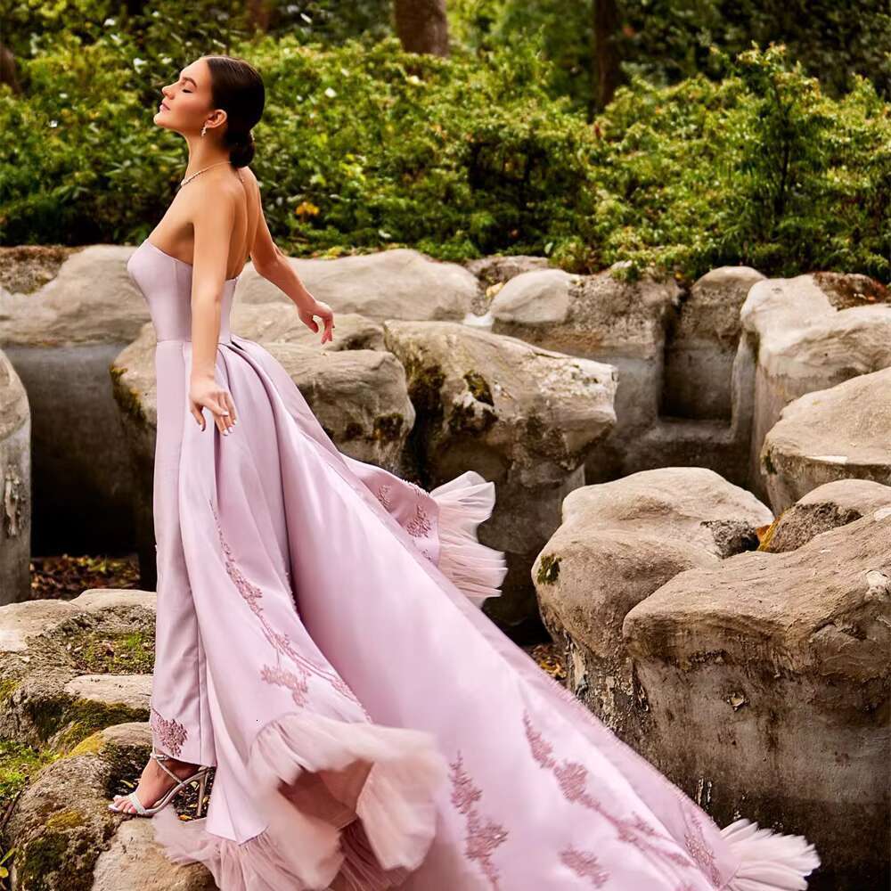 Exquisite Beads Sequins Ball Gowns The Strapless Sleeveless Draped Party Fashion Chic Sweep Train Evening Dresses