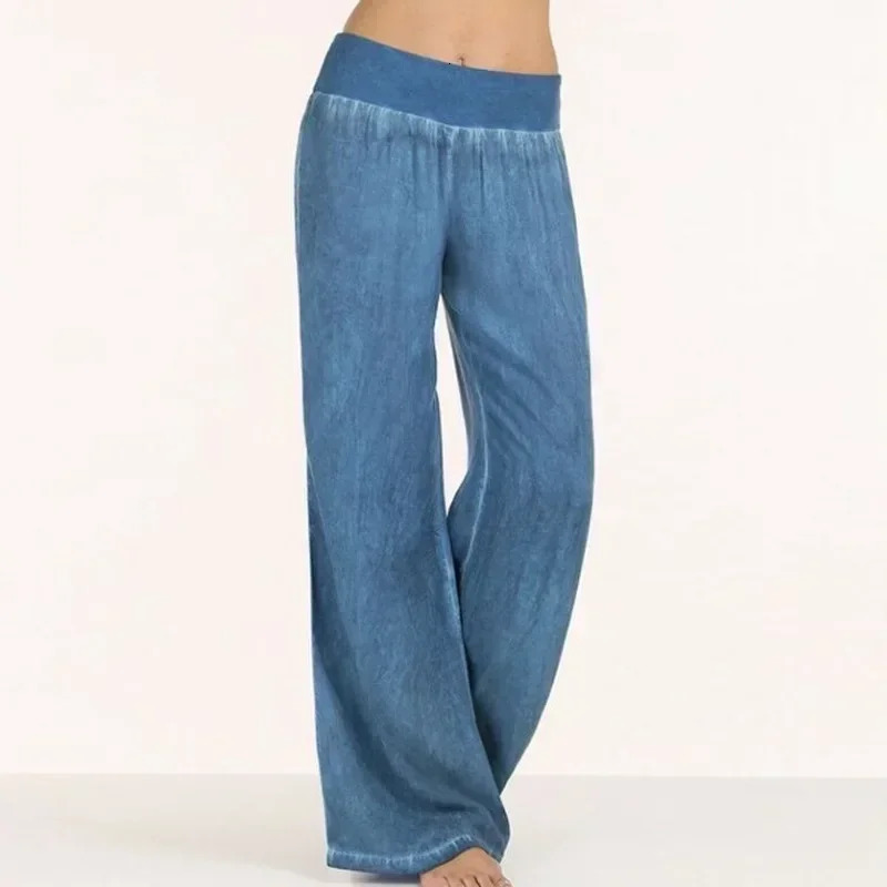 Plus Size Jeans Womens Thin Wide Leg Pants Casual Streetwear Vintage Baggy Jeans Fashion Trousers Pantalones Vaqueros Mujer 250206