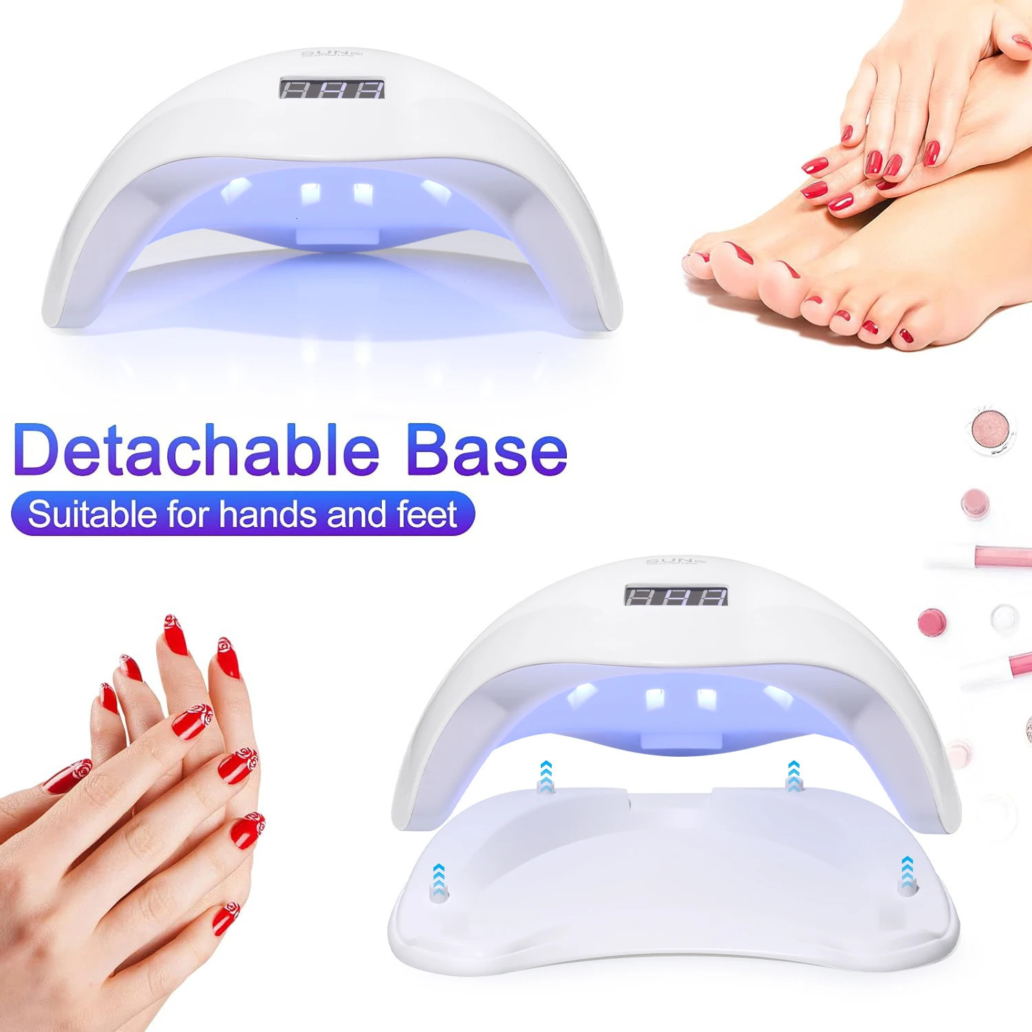 LINMANDA SUN5 Nail UV LED Lamp Nails Dryer Gel Nail Polish With 4 Timers Automatic Sensor LCD Display Professional Nail Lamp 250207