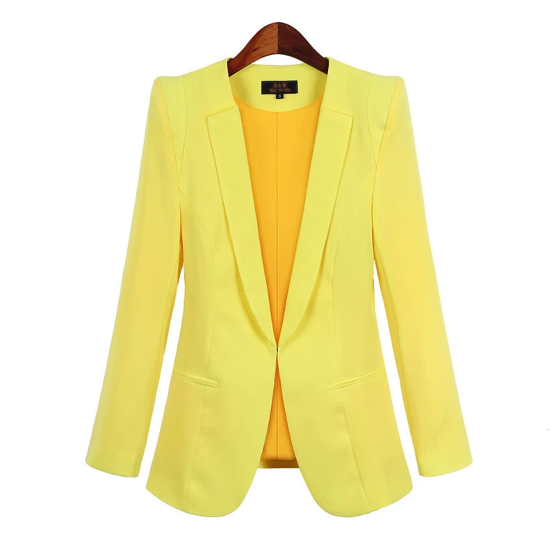 Korean Blazer Suit Jacket Women Autumn Spring Long Sleeve Notched Collar Work Blazers 3XL 4XL 5XL R654 250208wtt