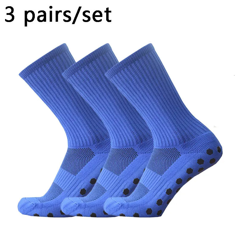 3pairs Hexagonal Silicone Nonslip Grip Football Socks Breathable Men Women Sports Soccer 250207