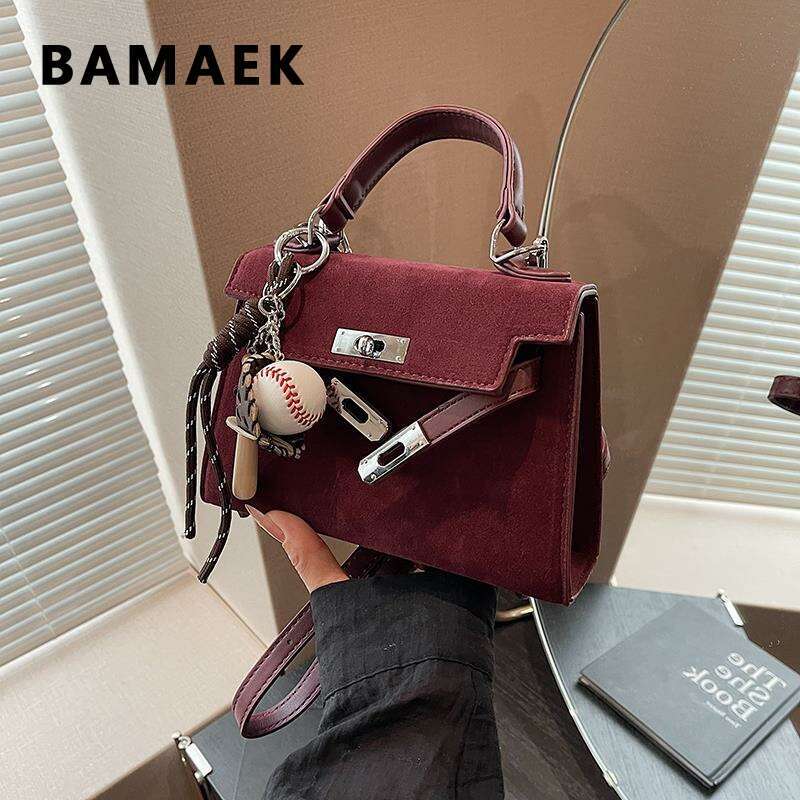 Women's Bags Suede handbag for women new high-end fashion single shoulder crossbody bag, niche handheld bag