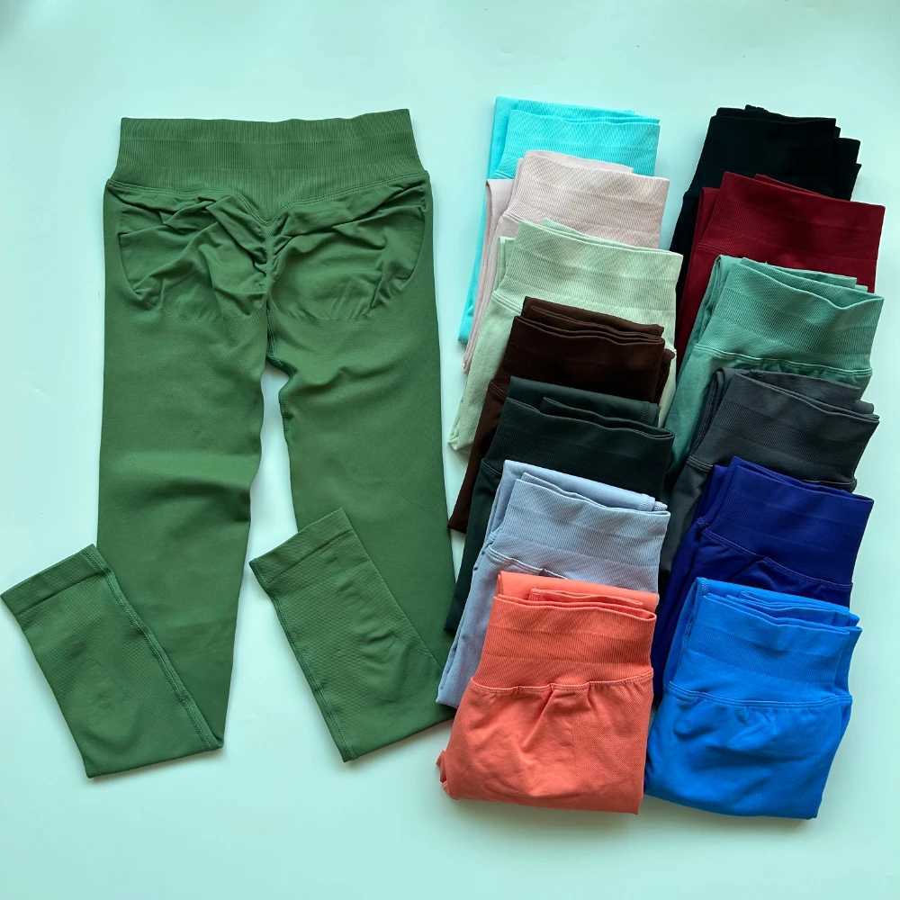 Yoga Outfit Impact Leggings Women Scrunch Seamless Legging Gym Sports Pants Low Ribbed Band High Stretch Fitness Workout Tights H250207