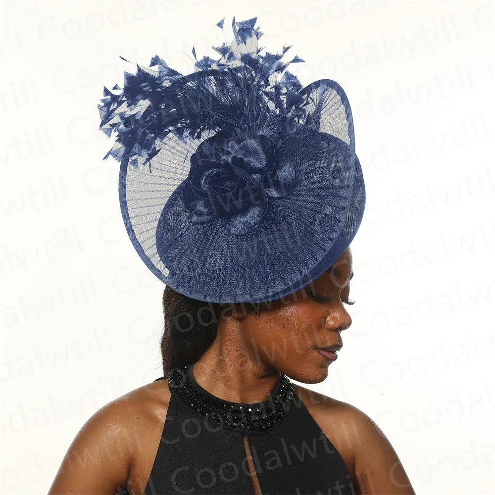 Royal Ascot Hat Fascinator For Women Tea party Floral Wedding Millinery Cap Elegant Women Church Derby Chapeau Cap 250207