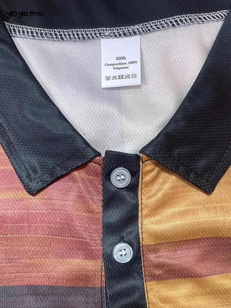 Mens Casual ShortSleeved Polo Shirt Retro Style Plaid Printed Blouse Lapel Button down Summer Versatile Clothing 250207