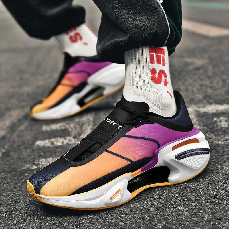 Mens Running Shoes Ultra-light Rebound Sneakers Men Women Outdoor Thick-Soled Sports Shoes Shock-absorbing Athletics Training SC250304