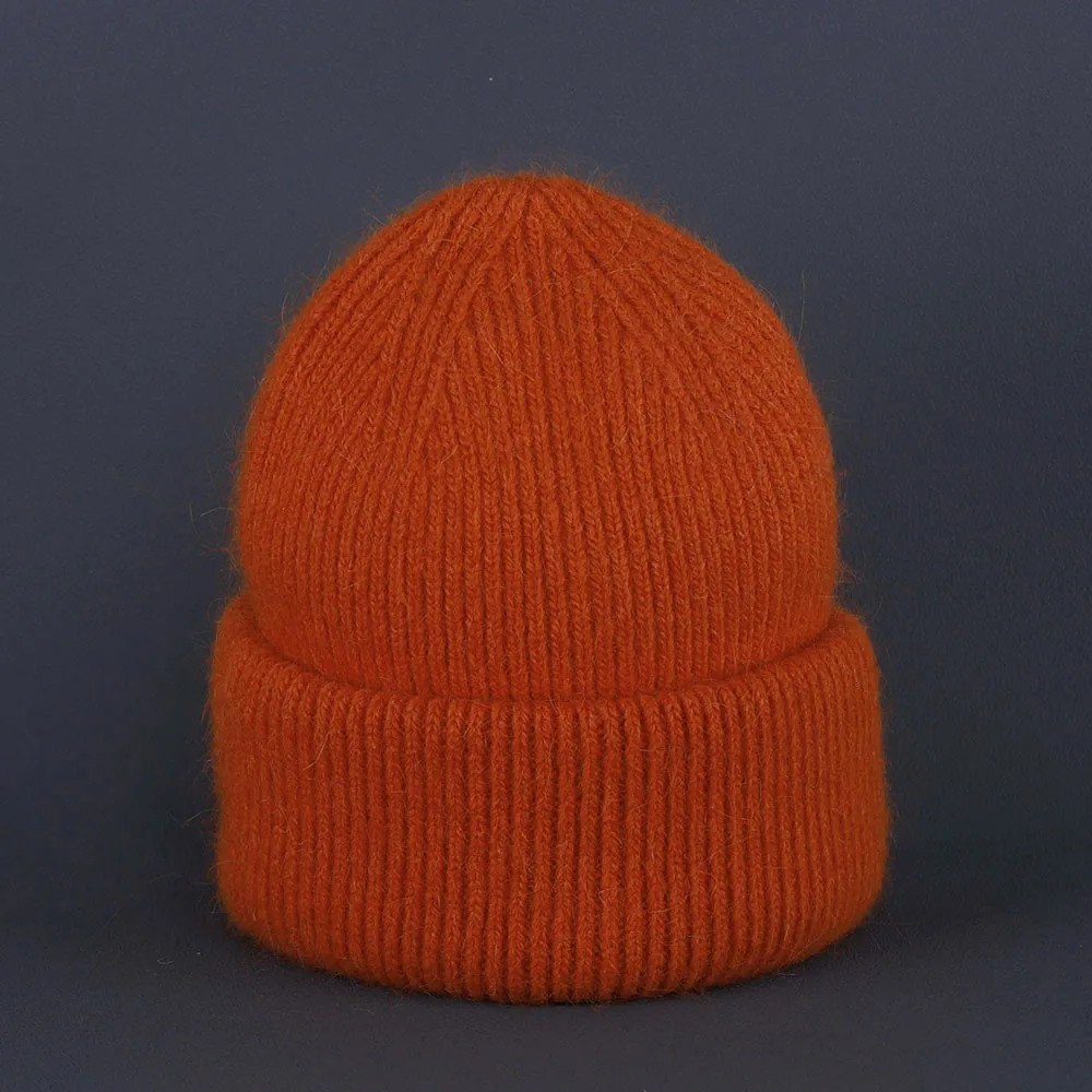 Winter Warm Angora Beanie Hat for Women Girls Rabbit Fur Fluffy Knitted Caps Earflap Soft Warm SKI Snow Outdoor Skullies 250221