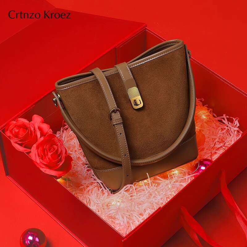Women's Bags Little flagship store bucket new crossbody leather women's bag commuting handbag