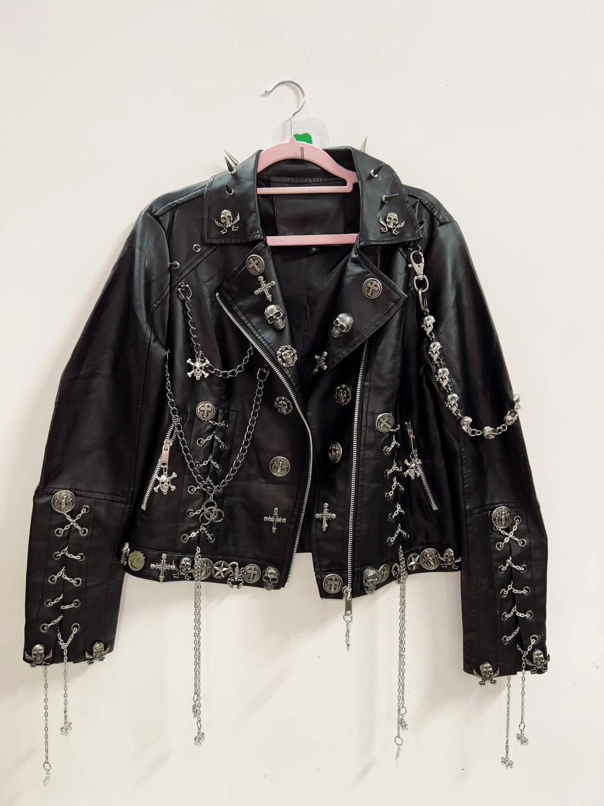 gothic y2k clothes vintage Jacket Punk Jacket y2k Jacket y2k fashion Gothic Jacket harajuku fashion Cross Jacket Skull Jacket 250206