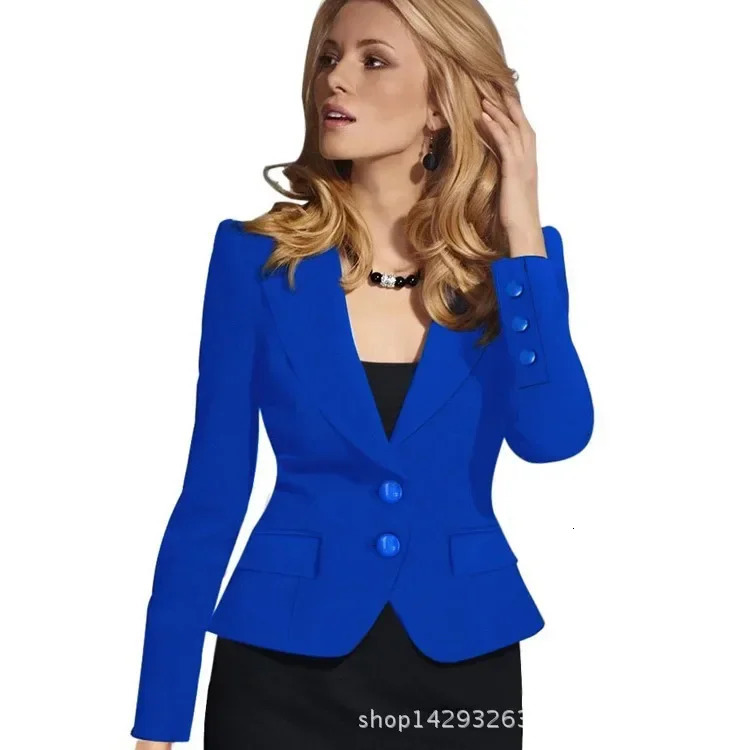 Spring Elegant Blazers Feminino Women Long Sleeve Casual Blazer Notched Collar Coat Short Jackets Female Outerwear R899 250208wtt