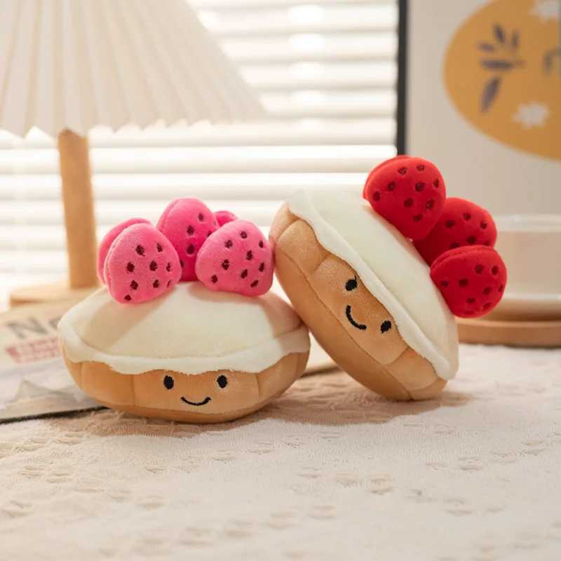 Stuffed Cake Plushie Strberry Fruit Shape Plush Cute Face Snack Pars Decor Par Gift Toys for Kids Birth Free shipping