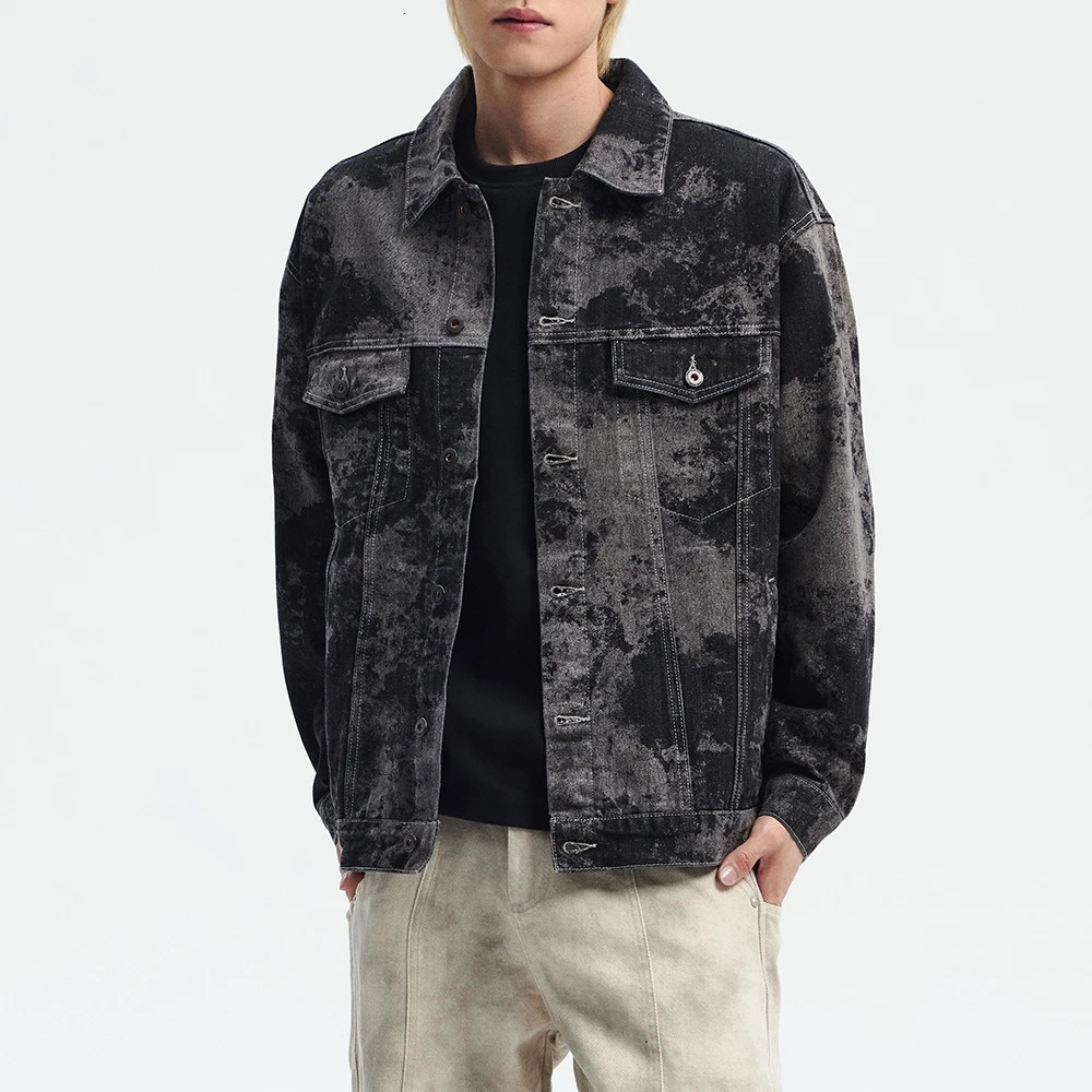 Spring Fall High Quality Casual Denim Jacket For Mens Clothing Korean Fashion Motorcycle Coat Plus Size Harajuku 250207