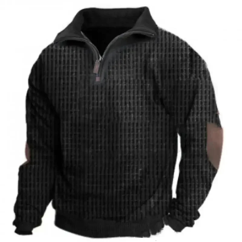 Mens Zip Up Hoodies Casual Oversized Hoodie Spring Autumn Hip Hop Street Sweatshirt Solid Polo Clothing 250207