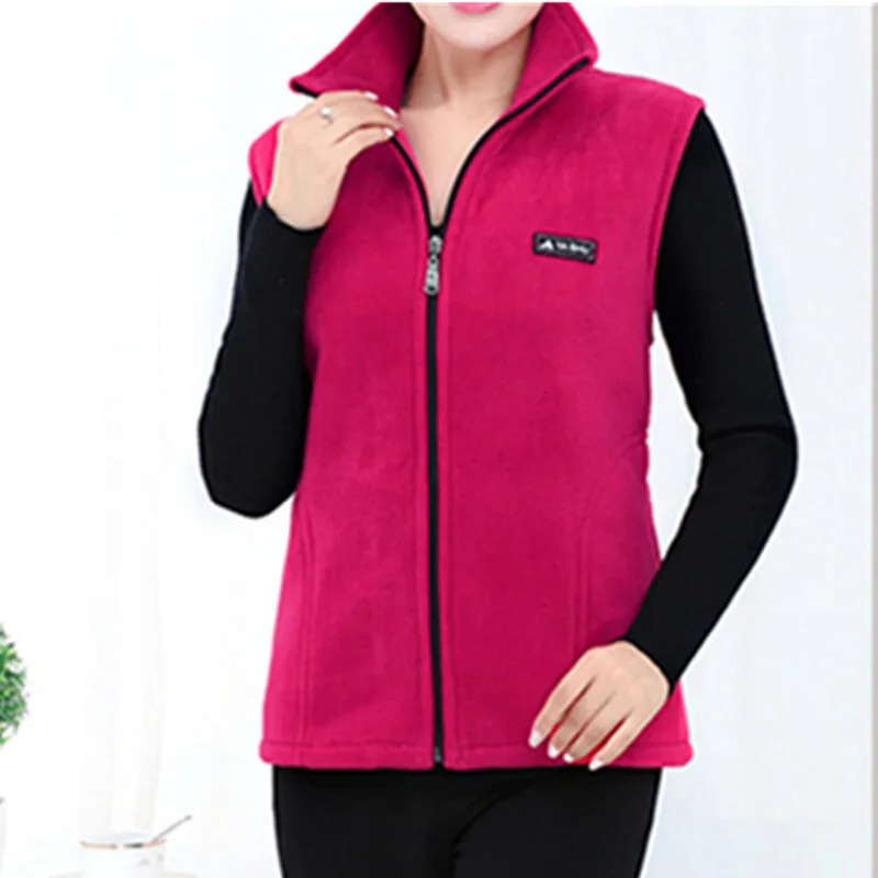 Polar Fleece Coat For Womens Vest Autumn Sleeveless Vests Women Jacket Fashion Zipper Casual Waistcoat Female 250207