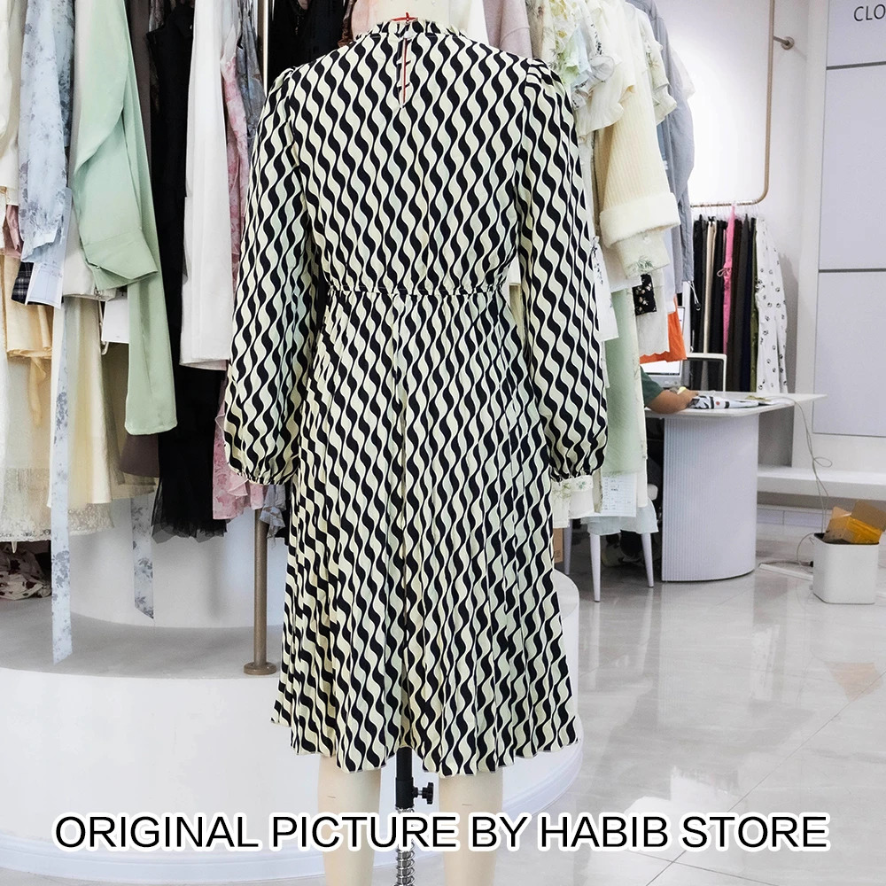 Ladies Vintage Boho Summer Dres Long Sleeve Casual Holiday Striped Midi Sundress Outfits Female Dress Dresses 250207