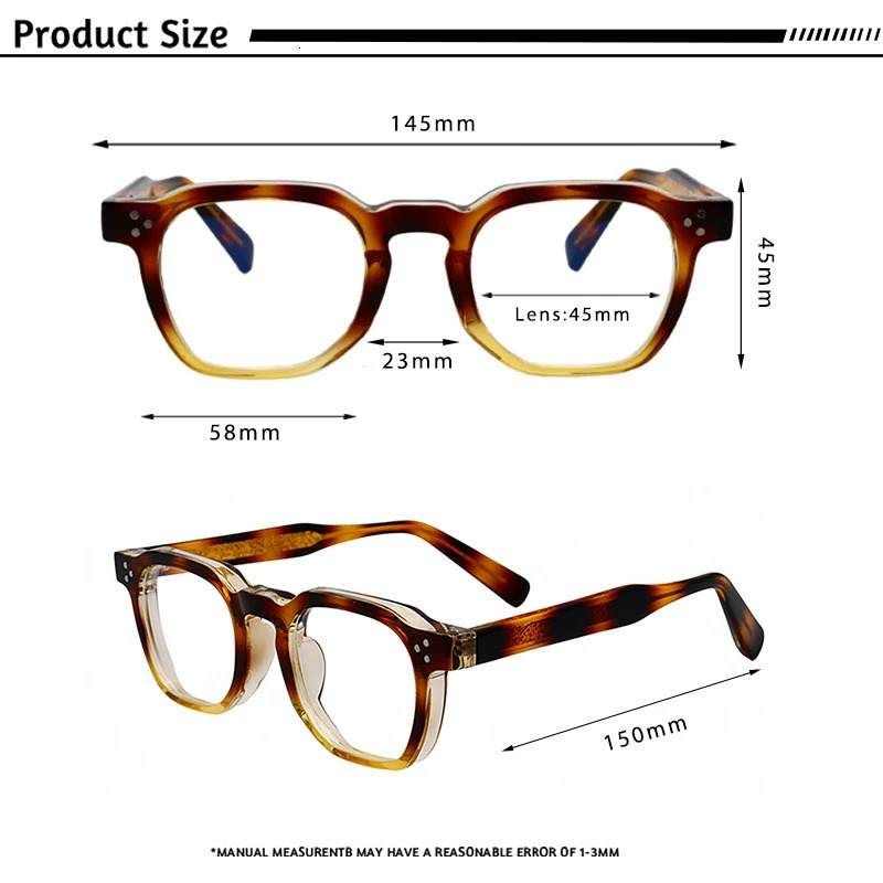 Caterside Square Flat Light Glasses for Men Women Retro TR Frame Eyeglass HighQuality Eyewear Minimalist Matching 250114