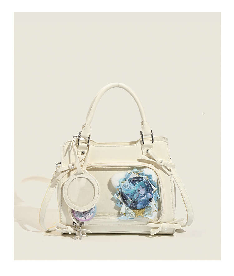 Small Design Anime Bow One Shoulder Cross Body Pain Bag Small Appetite Cute Sweet Color Contrast Versatile Handbag