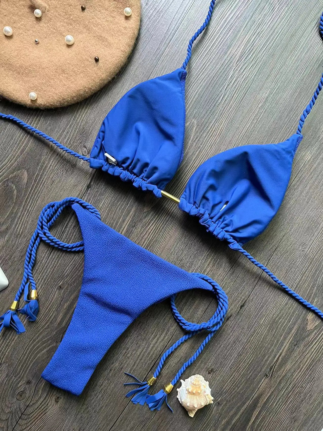 RUOTONSEPT Sexy Braiding rope Bandage Bikini Set Womens Swimsuit Twopiece Triangle Swimwear Bathing Suit Brazilian Biquinis 250206