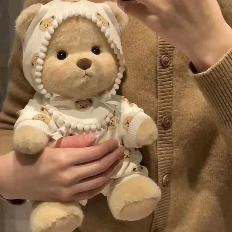 High Qu Handmade Teddy Bear Plush Toy Change Dress Cloth Girl Hug Cuddly Plushie Doll for Girlfriend Christmas Gift Free shipping