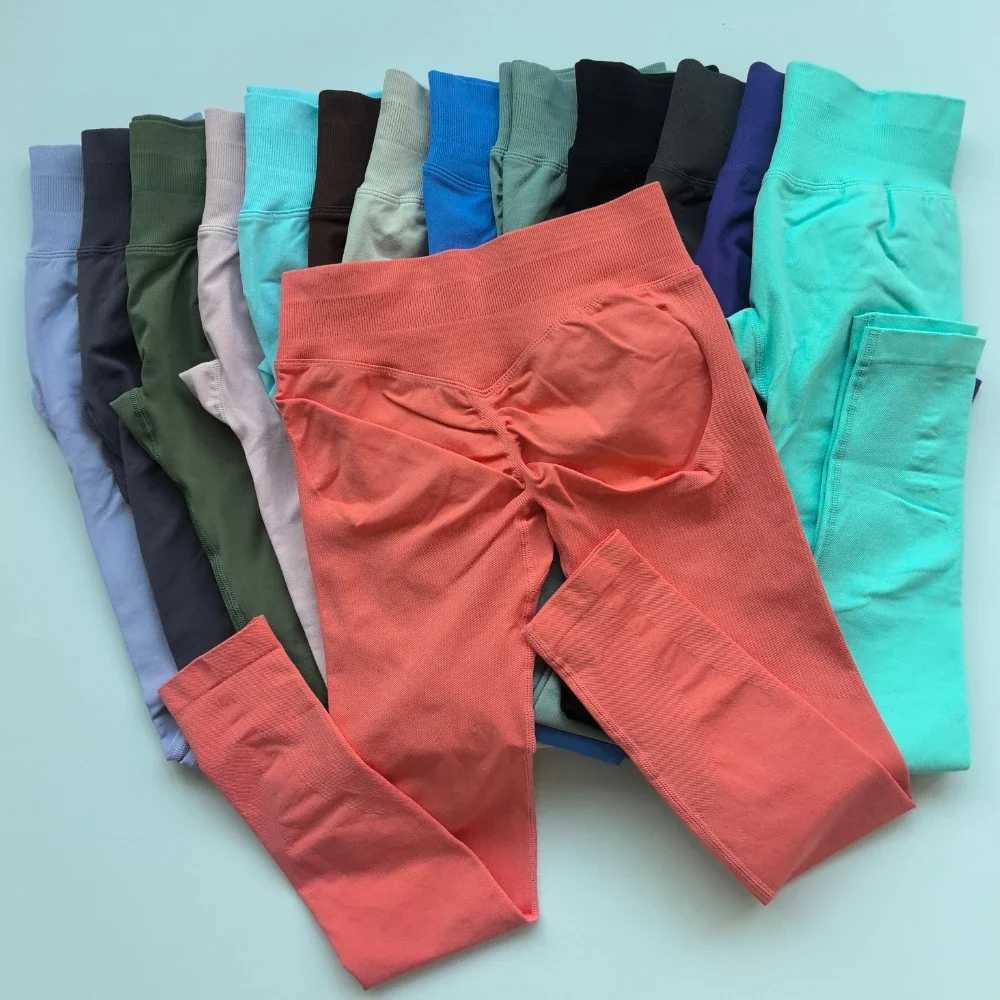 Yoga Outfit Impact Leggings Women Scrunch Seamless Legging Gym Sports Pants Low Ribbed Band High Stretch Fitness Workout Tights H250207