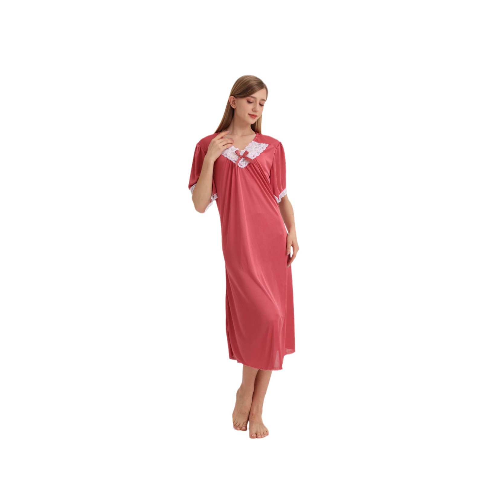 B677-Casual and comfortable ladies nightdress spring and summer style foreign trade new nightdress