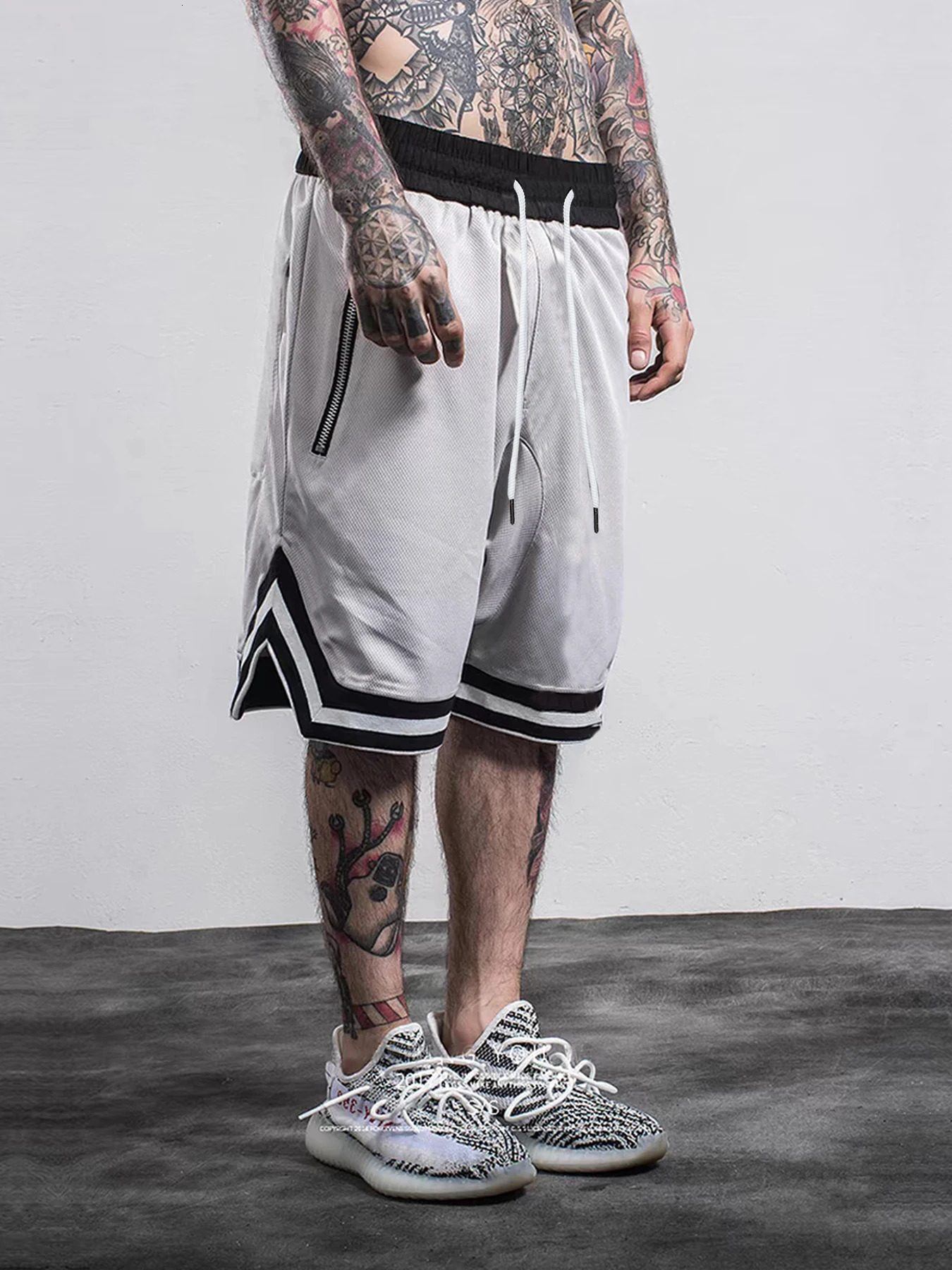 Mens sports basketball shorts grid quick drying gym summer fitness jogging casual breathable scanning 250219