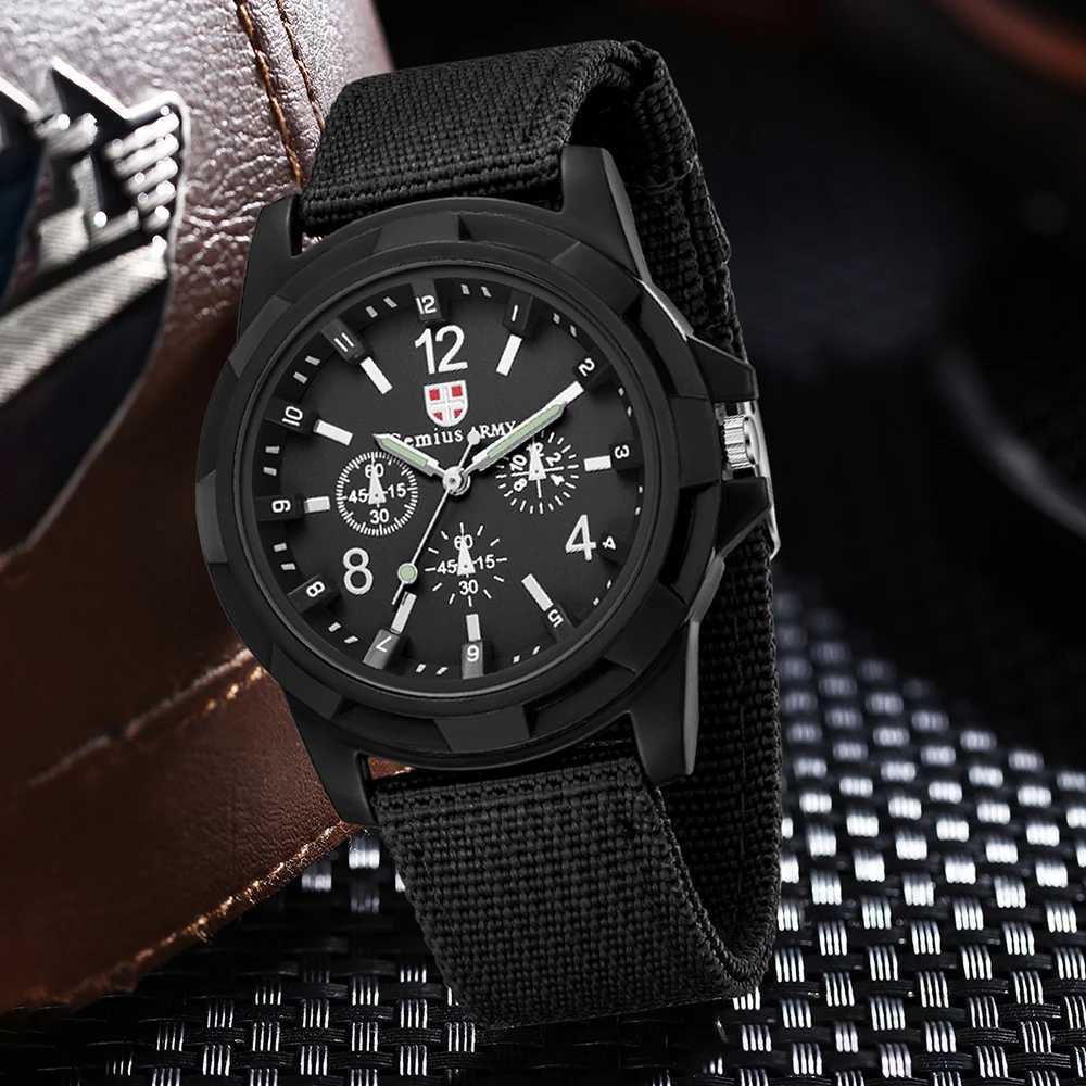 Minimalist Black One-piece Set With Circular Quartz Watch Header For Mens Watches Z250207