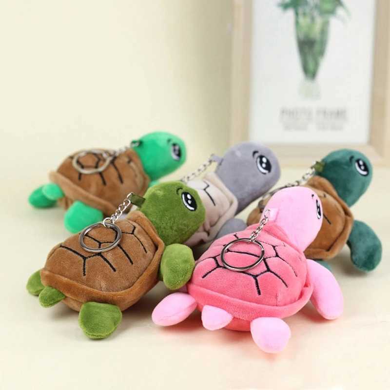 Cartoon Turtle Marine Animal Pendant Soft Stuffed Doll Keychain Backpack Car Bag Key Ring Decor Kid Gift Tortoise Plush ToyXJ250116