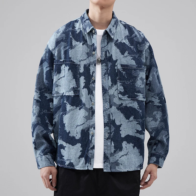 Japanese Style Mens Denim Jacket Autumn Casual Wear Fashionable Retro Cowboy Coat 250207