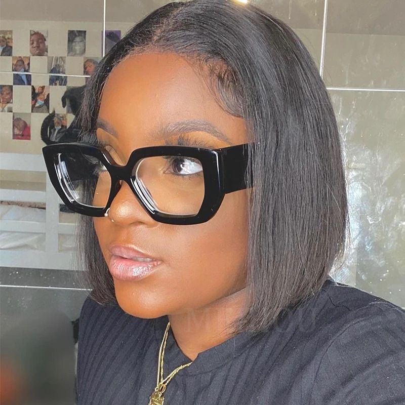 Trendy Square Big Women Glasses Frames Fashion Colorful Transparent Thick Female Grade Womens Eyeglasses With Frame 250114