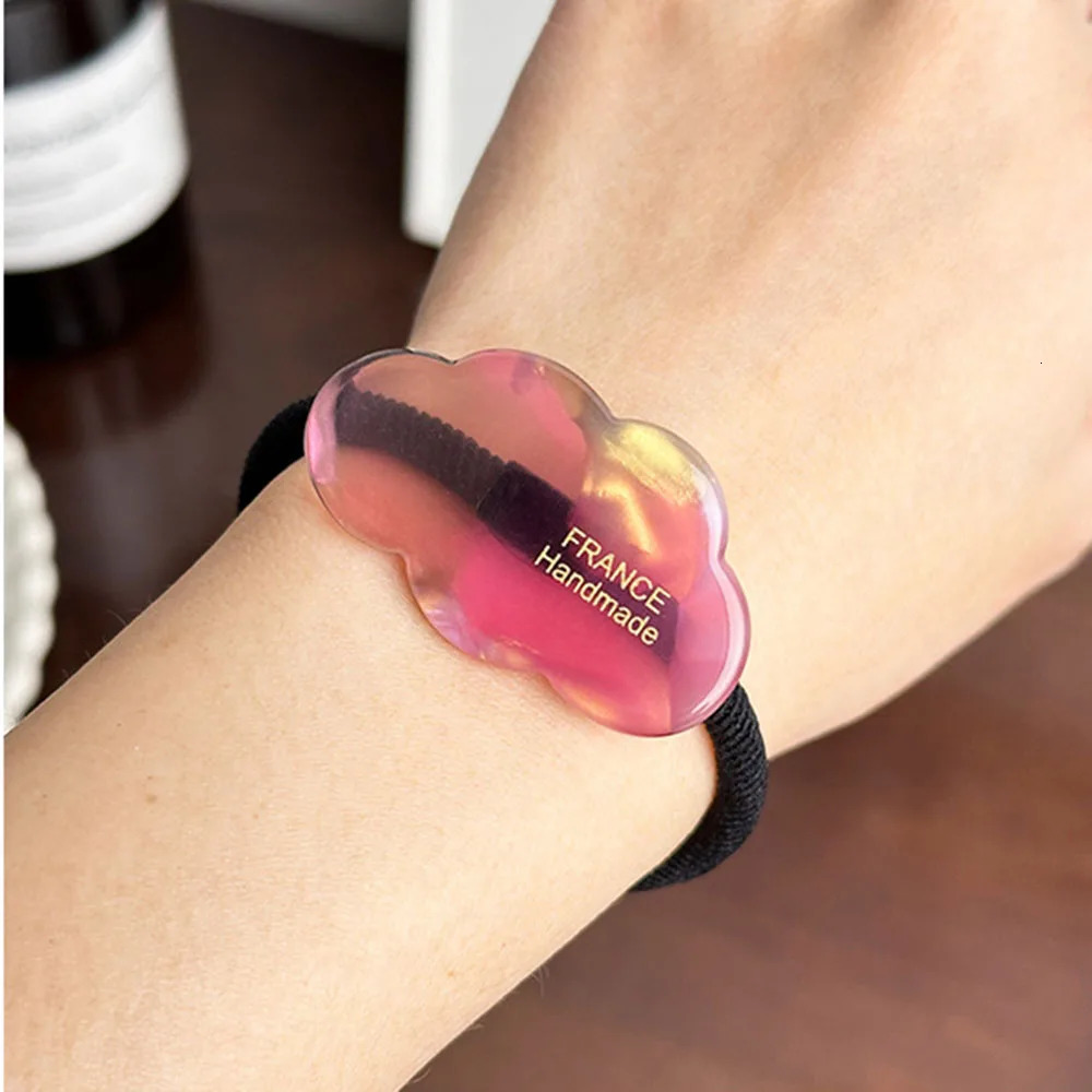 Ins Cloud Shape Acetic Acid Elastic Scrunchie Simple Hair Tie Delicate Cute Duck Beak Clip 250117