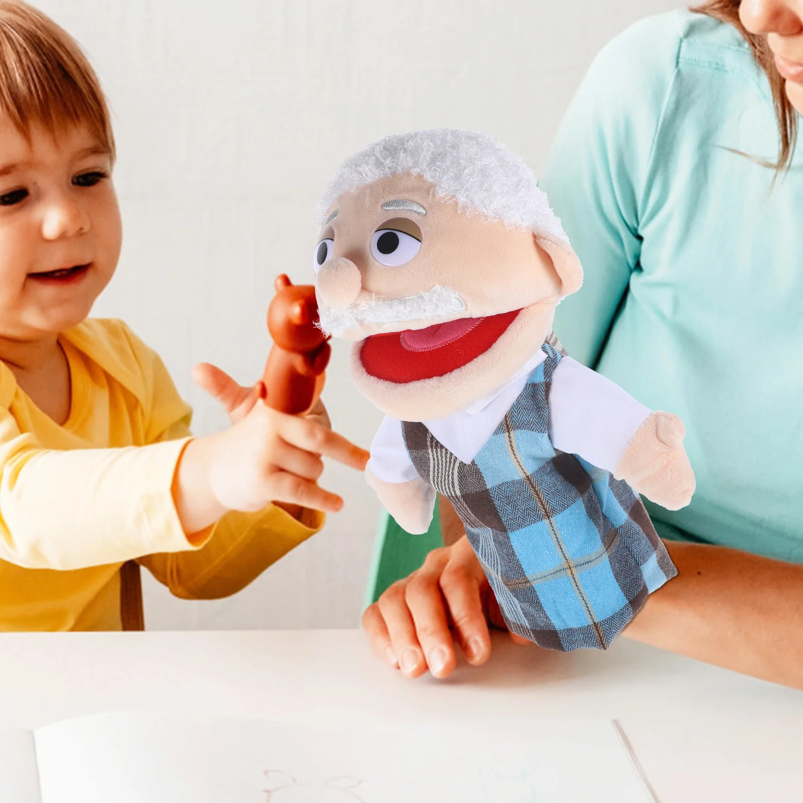 Premium Quality Educative Puppet Hands: Two-Lifesize Furry Fingerless Mittens Ideal for Imagination Games