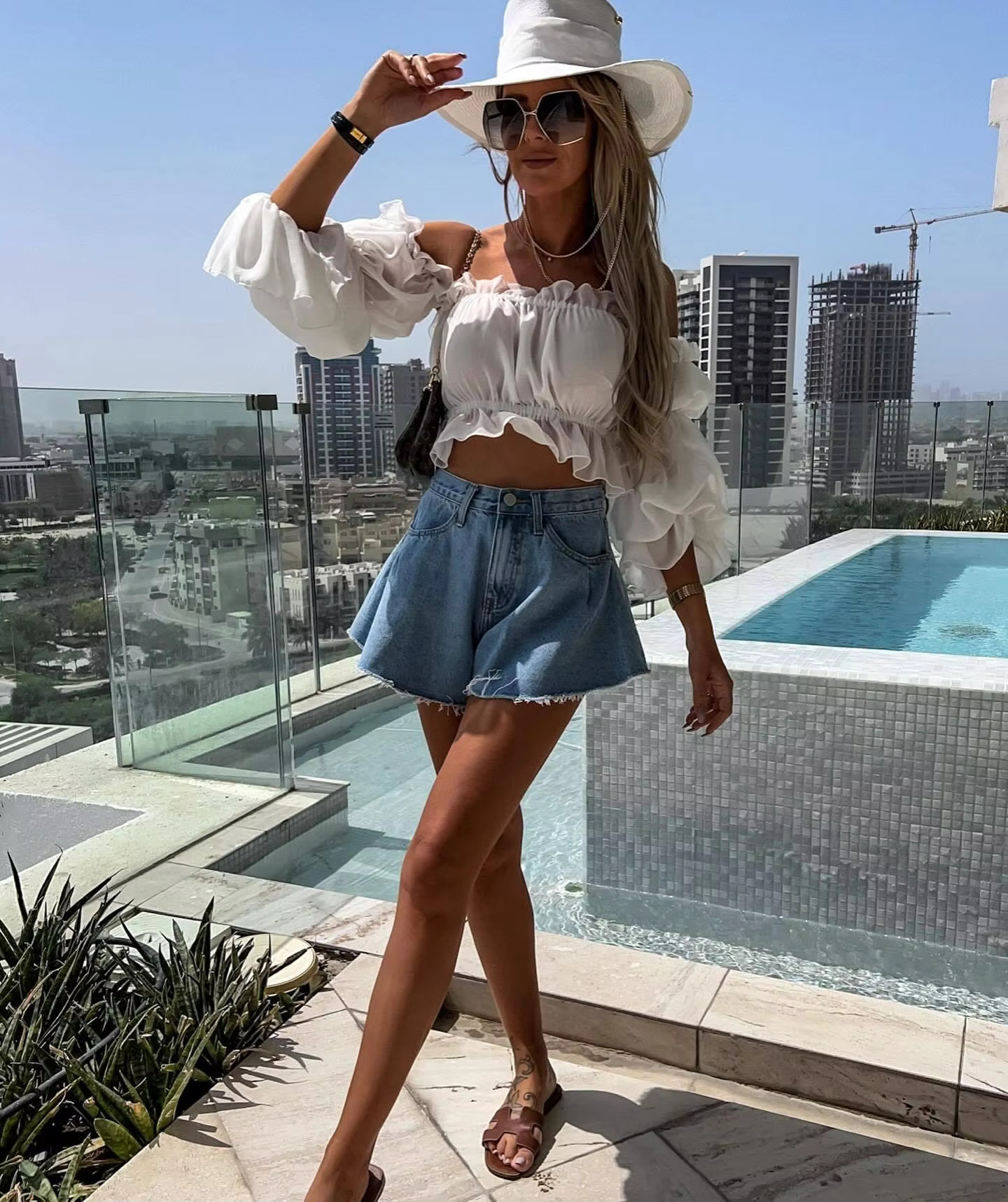 25 New Summer Women's Designer High Waist Fashion Umbrella Denim Jeans Hot Pants Sexy Shorts Women's Ropa Mujer