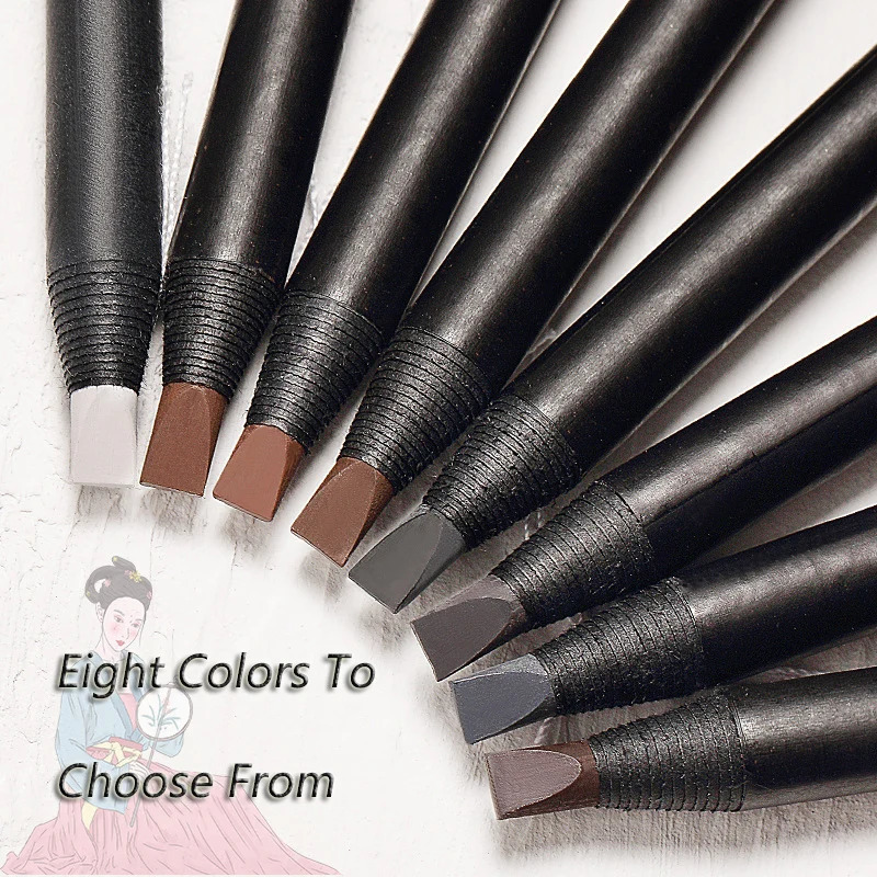 6pcs Peeling Hard Eyebrow Pencil White LongLasting Natural Wild Brows Definer Waterproof Easy To Apply Makeup Tool 250108