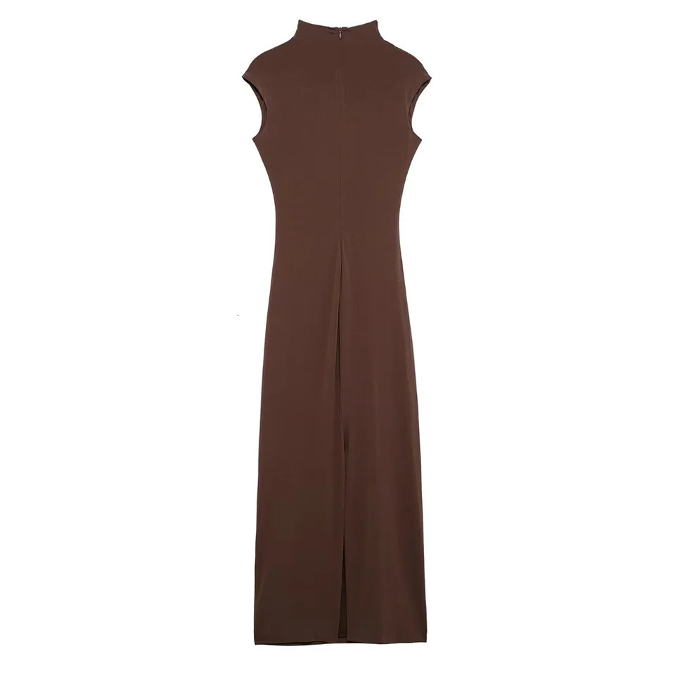 2024 RARF Winter Womens Fashion Style Solid Color Wrinkle Decoration Waist Tight Fit Midi Dress 250207