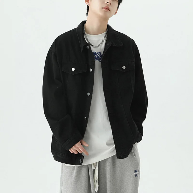 Spring And Autumn American Retro Graffiti Denim Clothing Loose Wash Classic Jacket Casual High Street Mens 250207