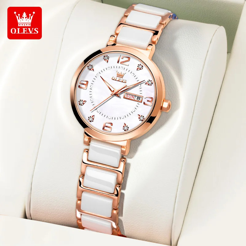 OLEVS Womens Wristwatch Watch for Women Elegant Bracelet Waterproof Fashion Quartz Ladies Watches Reloj Para Mujer 250221
