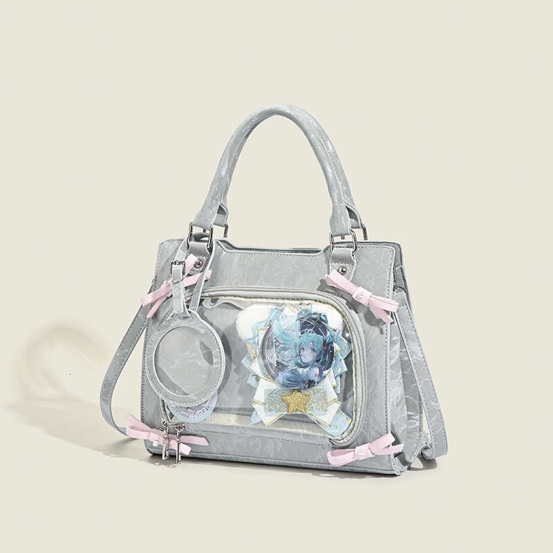 Small Design Anime Bow One Shoulder Cross Body Pain Bag Small Appetite Cute Sweet Color Contrast Versatile Handbag