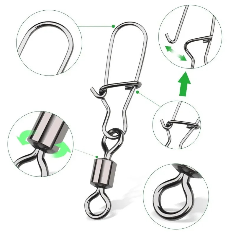 American Style Swivel Enhanced Pin Eight Shaped Ring Connector Quick 8-shaped Swivel Ring Sub Pin Connection Fishing Gear Access 250207