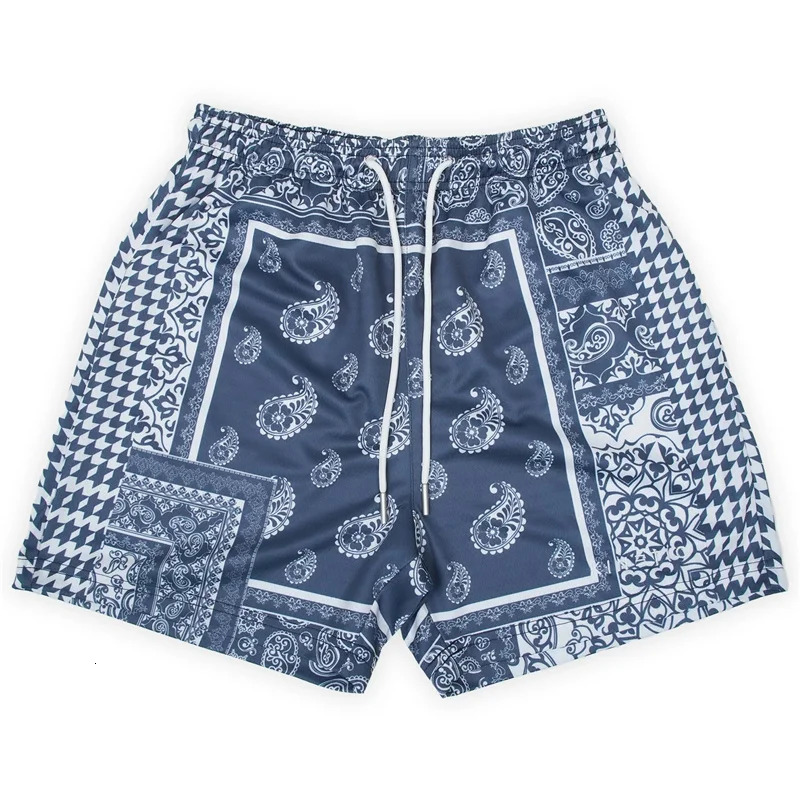 Paisley Boho 3D Print Hawaiian Beach Shorts Men Women Cashew Flower Trunks Casual Surfing Board Swimwear Kids Clothing 250208