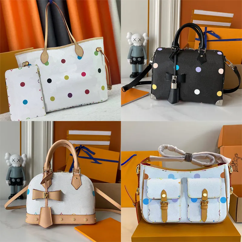 Fashion classic luxury French brand Women's Luxury Designer White Tricolor Pillow Bag Women's Handbag Shoulder Bag Crossbody Bags Purse Tote bag mahjong bags58865