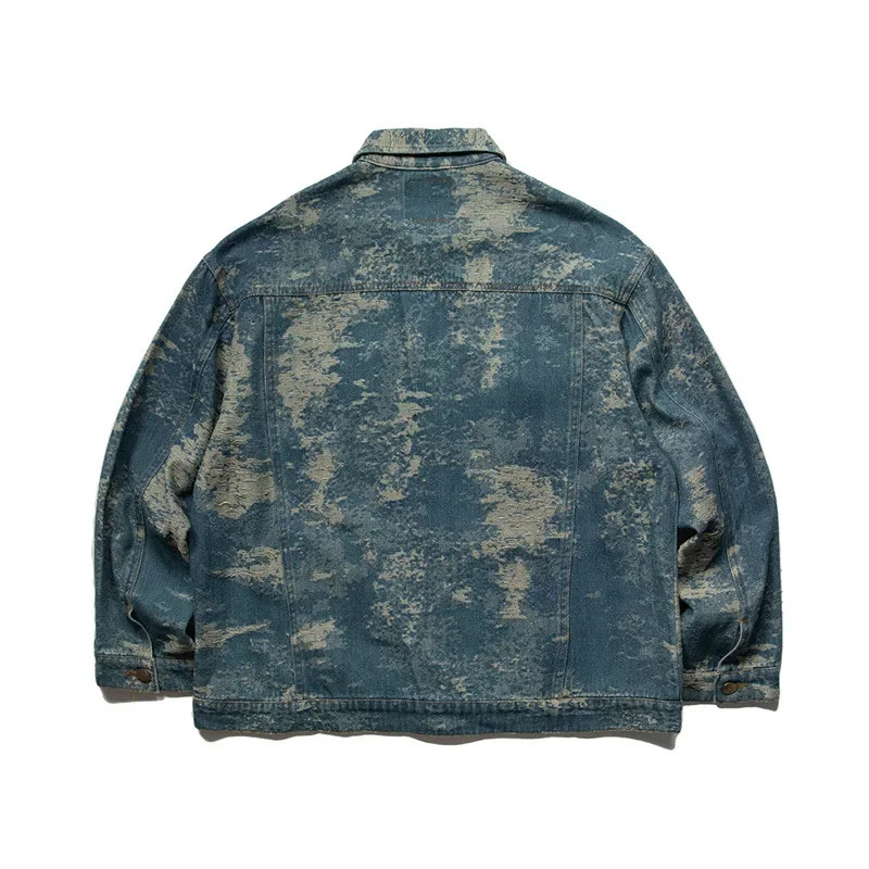 Leisure Heavy Industry high quality worn to make old retro hundred match plankton handsome mens denim work jacket 250207