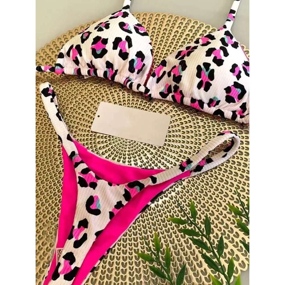 OIINAA Bikini Set Women Swimsuit Two-pieces Thongs Chic Printed Summer 2025 Fashion Swimwear Bathing Suit Beachwear