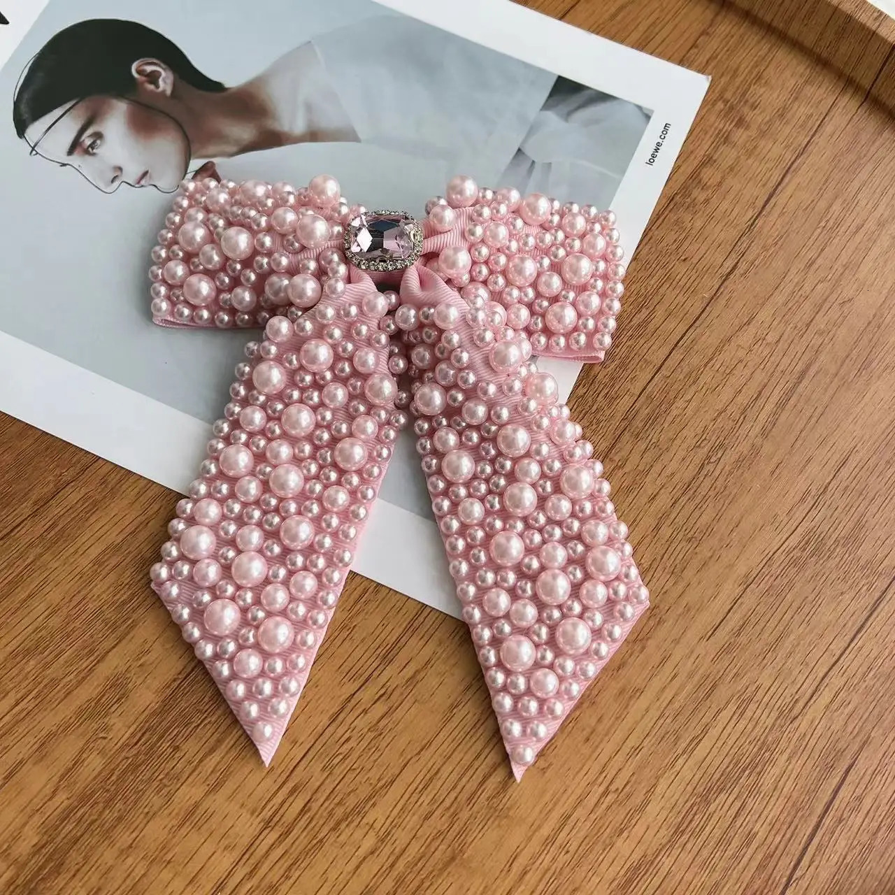 Sweet Pearl Beads Bowknot Hair Clip Ribbon Bow Barrettes For Women Fashion Y2k Hair Accessories HairPin 250221