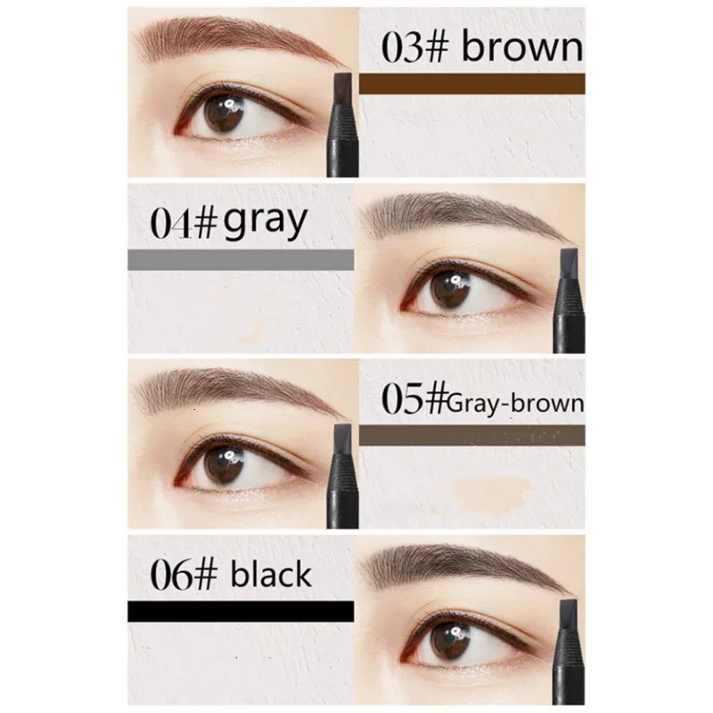 6pcs Peeling Hard Eyebrow Pencil White LongLasting Natural Wild Brows Definer Waterproof Easy To Apply Makeup Tool 250108