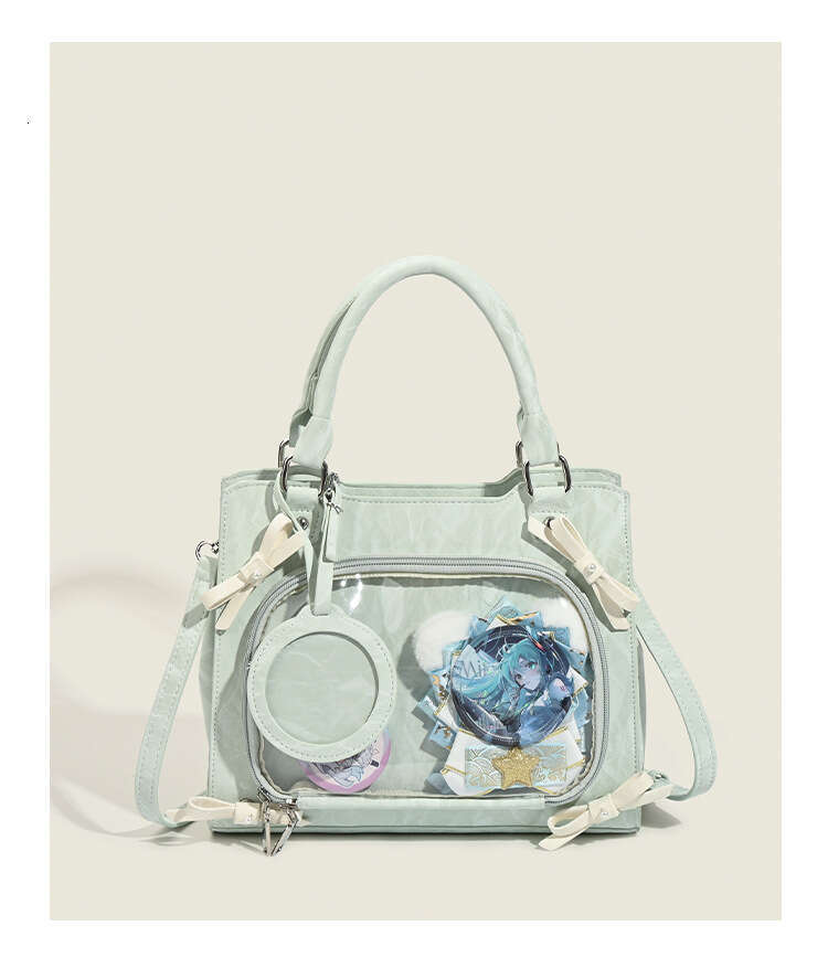 Small Design Anime Bow One Shoulder Cross Body Pain Bag Small Appetite Cute Sweet Color Contrast Versatile Handbag