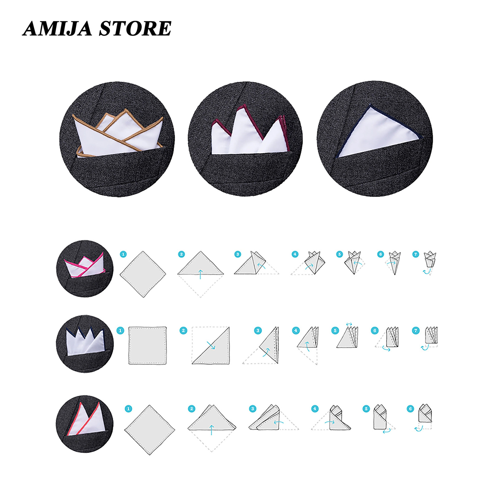 Fashion Pocket Squares Holder Handkerchief Keeper Organizer Man Prefolded Handkerchiefs For Men Gentlemen Suit Wearing Accessori 250114