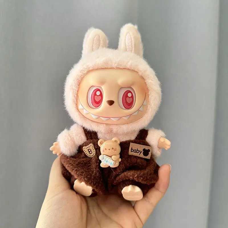 17cm Mini Plush DollS Clothes Outfit Accessories For Korea Kpop Exo Labubu I II Idol Dolls Sitting Par overalls Clothing Gift Z250208
